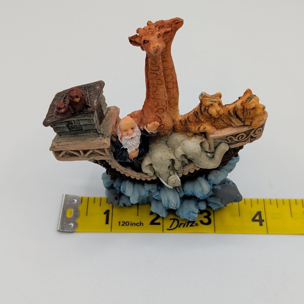 Noah's Ark Resin Figurine Miniature Religious Decor Animals Giraffes Elephants - Picture 8 of 8
